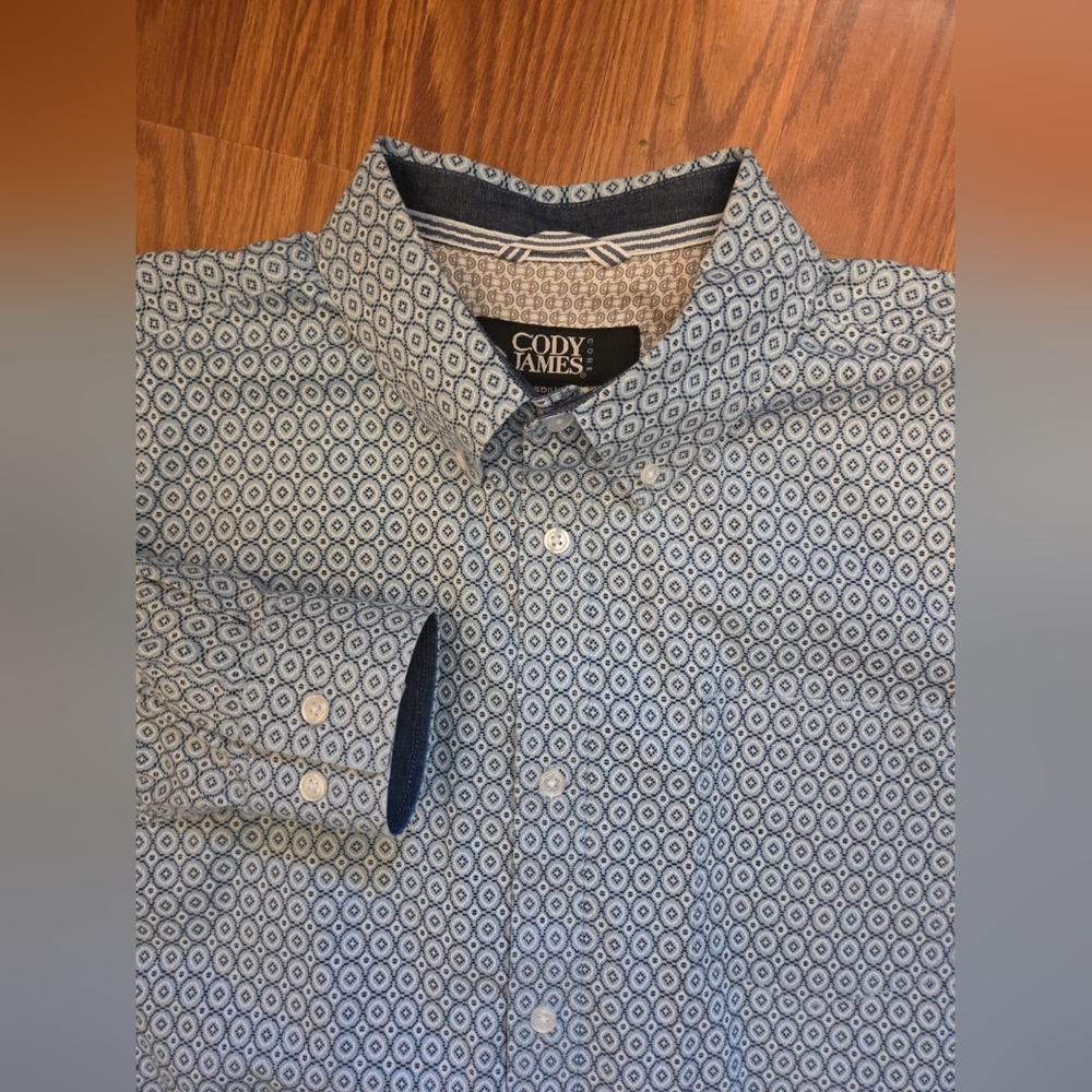 Cody James Button Down Dress Shirt Med Western‎ Cowboy